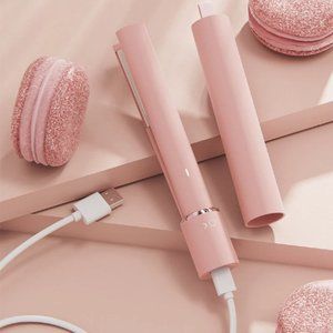 2 in 1 Portable USB Hair Straightener Hair Styling Tools PTC Heater Ceramic Flat